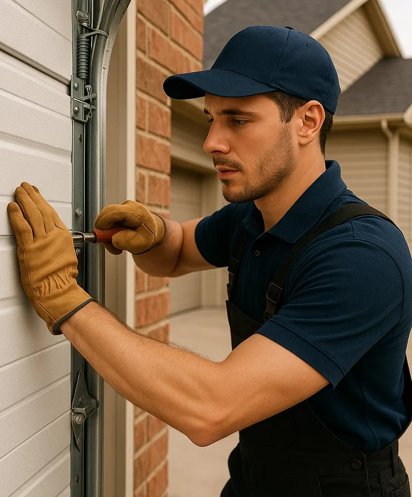installing a garage door panel